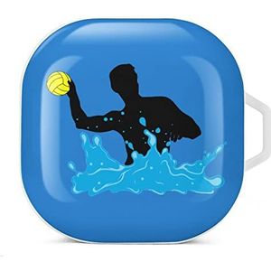 Waterbal speler oordopjes hoesje compatibel met Samsung hard shell beschermhoes wit stijl