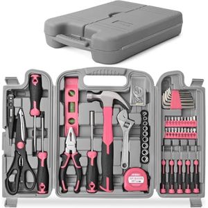 Kinzo Gereedschapsset 39-delig - voor thuisgebruik - roze, 8711252177960