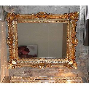 Lnxp Wandspiegel frame spiegel barokke spiegel spiegel in goud 56x46 cm Renaissance weelderige prachtige nostalgie antiek barok repro barokke stijl 50SP