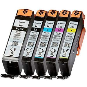 Canon PGI 580 CLI 581 Setup Originele inktpatronen voor Pixma TR 7500, TR 8500, TS 6250, TS 9550 TS 9100 zonder blisterverpakking