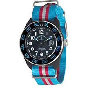 Zeno-Watch herenhorloge - Diver Look H3 Teflon Black&Blue - 6594Q-a14-Nato-47