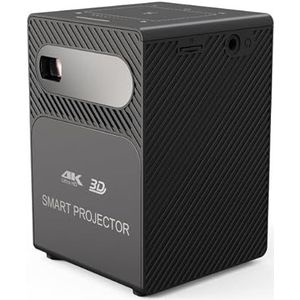 Mini Projector, 2500 lumen LED draagbare projector, ondersteuning 1080P 4K 3D Moives Android 9.0 Wifi Theater Projetor voor Outdoor Reizen (2G 32G Grijze Kleur, UK Plug)