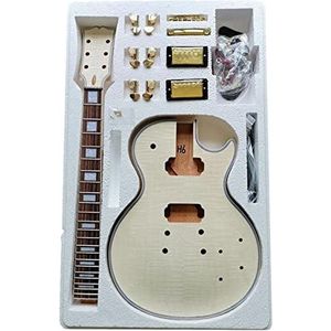 TSTS Diy Elektrische Gitaar Onvoltooide Kits Voor Mahonie Hout Stijl Gitaar Okoume Body Guitar Kit DIY Gitaar Kits (Color : 02)