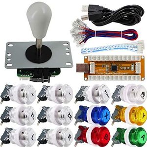 SJ@JX Arcade Game Controller USB Encoder Gamepad Microswitch Button 8way Joystick for Nintendo Switch PC PS3 Retropie Raspberry Pi MAME