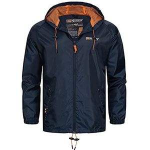 Geographical Norway regenjas voor heren, overgangsjas, windjack, outdoor, regenjas, blauw, M