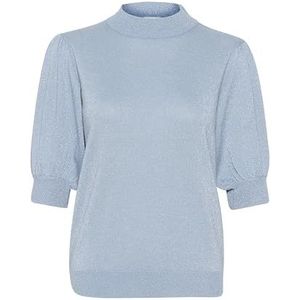 KAFFE Damestrui met halflange mouwen, metallic gebreid, regular fit, Faded Denim, L