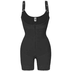 Shapewear For Dames Naadloze Buikcontrole Maten Butt Lifter Jumpsuits Body Shaper Postpartumherstel (Kleur : Zwart, Maat : 2XL)