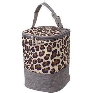 Moedermelk Warmer Cooler Tote Bag, Multifunctionele Grote Capaciteit 3L Waterdichte Thermische Babyfles Tas Zijvak Ontwerp Om Te Winkelen (Luipaardprint)