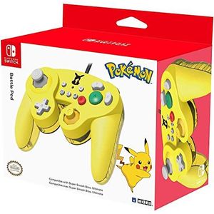 Hori 263131 Controller Smash Bros Gamepad, Pikachu, Geel (Nintendo Switch)