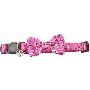 Pawise Verstelbare halsband voor katten, roze strik