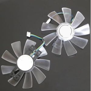 GAA8B2U GAA8S2U - PFTA 100mm DC12V 0.45A VGA-ventilator voor Sapphire R9 380X 380 2G 4G 5D grafische kaartkoelventilator(GAA8S2U-White-2pcs)