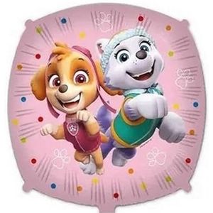 Paw Patrol Skye & Everest folieballon vierkant