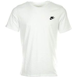 Nike Club Futura T-shirt met geborduurd, Wit/Zwart, M