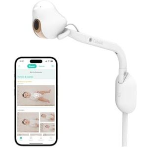 CuboAi 2025 Nieuw Model Slimme Babyfoon 3: Slaapveiligheidsmeldingen voor Bedekt Gezicht & Omrollen, 2.5K QHD Nachtzicht Camera, 2-Way Audio, Vochtigheidssensor, Slaapliedjes (Wandbevestiging Set)