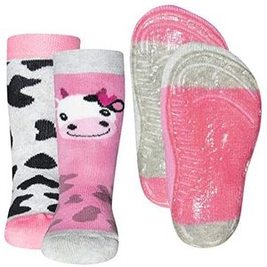 EWERS Sokken 'Kuh'  grijs / oudroze / zwart / offwhite