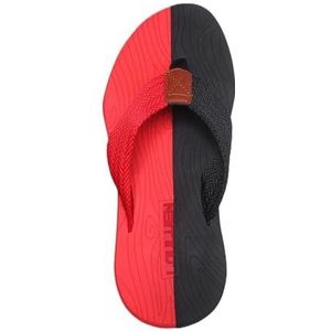 Pantoffels, Zomerslippers for heren - Lichtgewicht strandsandalen, trendy en comfortabel voor House Slides Douche Sandalen(BlackRed,45 EU)