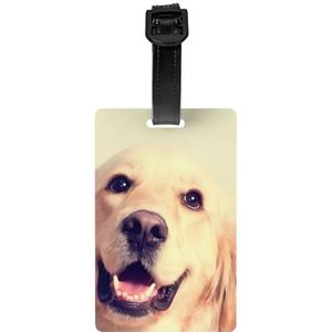 Bagagelabel voor koffer koffer tags identificatoren voor vrouwen mannen reizen snel ter plaatse bagage koffer mooie Golden Retriever hond