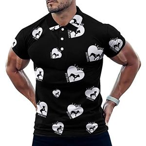 I Love MY PitBull Dog Grappige mannen poloshirt korte mouw T-shirts klassieke tops voor golf tennis training
