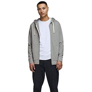 JACK & JONES Male Sweatshirt Comfortabel, Grijs (Light Grey Melange Fit: Reg Fit - Melange), XXL