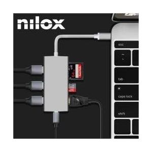 Nilox nlx-tc-7hubml – Mini docking station 8 in 1 USB Type-C ()