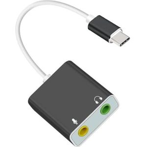 USB naar 3.5mm Sound Adapter Externe Stereo Kaart Voor/PC/Laptop Microfoons Ondersteunde Hoofdtelefoon