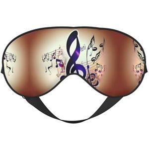 Purple Music Notes Oogmasker Unisex, Zero Eye Pressure Oogslaapmasker, Zachte Oogschaduw Cover voor Reizen