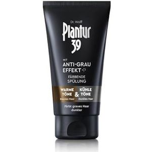 Plantur 39 Anti-grijs kleurende conditioner, 1 x 150 ml – conditioner voor donker haar – verbergt grijze haren zacht – permanent kleurende spoeling