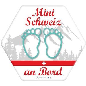 Sticker/babysticker aan boord - Mini Schweiz aan rand -