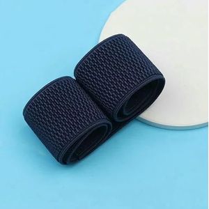 Verdikte elastische band met maismotief - platte tailleband in goud/zilver metallic (brede stretchriem voor modieuze tailleversteviging) - 4 cm