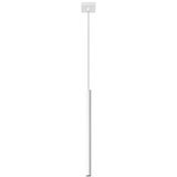 SOLLUX lighting Pastelo Plafondhanglamp met 1 spot - plafondlamp woonkamer hanglamp eetkamer lamp - lamp keuken gepoedercoat staal in wit 8 x 8 x 100 cm