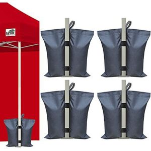 Eurmax USA Sandbag Gewicht Zakken voor Pop Up Canopy Instant Shelter, 4-Pack (Grijs)