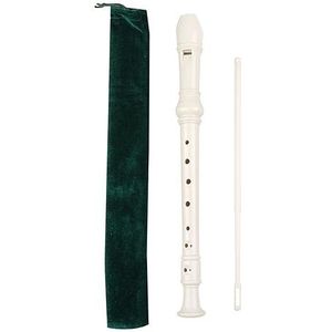 8 Gaten Sopraanblokfluit Lang Fluitinstrument Voor Beginners Met Muziekinstrument Sopraanblokfluit Houtblazers blokfluit (Color : White)