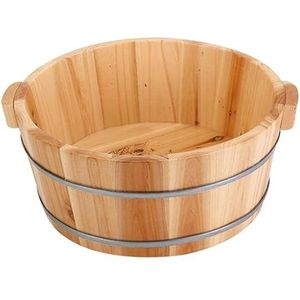 Houten voet spa, houten voetbademmer, houten voetbassin, massief houten voetbad, pedicure kom spa massage ceder pedicure vaten huishouden voetbad vat vat