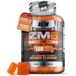 ZM6 Zink en Magnesium Gummies – 100 Vegan Gummies (Sinaasappelsmaak) – Supplement voor Mannen en Vrouwen – Magnesiumcitraat & Zinkcitraat