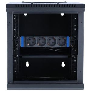 DSIT 10 inch set: serverkast 6U – legbord – stekkerdoos 4-voudig