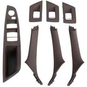 Binnendeurgreep Auto Voor BMW 5 Serie F10 F18 523 525 528 LHD RHD 6 Kleuren Beige Zwart Moka Auto Interieur Deurgreep Trekker 7-delige Set Auto Binnen Deurgrepen(LHD Moka)