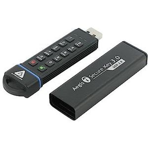 Apricorn Aegis Secure USB 3.0 Flash Drive, 30 GB, zwart