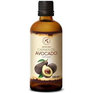 Avocado Olie 100ml - 100% Puur Natuurlijke Basisolie - Dragerolie - Rijk aan Mineralen & Vitamines voor Intensieve Huidverzorging - Massage - Wellness - Maken van Eigen Cosmetica - Ontspanning - Beauty - Anti-Rimpels - Anti-Aging