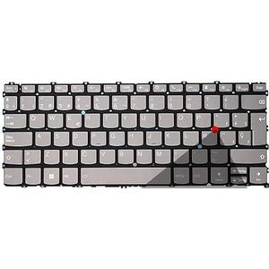 FR/UK/Russisch Spaans Italiaans toetsenbord voor Lenovo voor ThinkBook 13s G4 IAP ARB voor Plus G3 Gen 4(SP Grey Backligh)