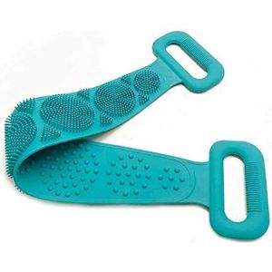 Siliconen rugpeeling, baddouche siliconen lichaamsborstel badgordel peeling rugborstel riem wassen schoon (groen)