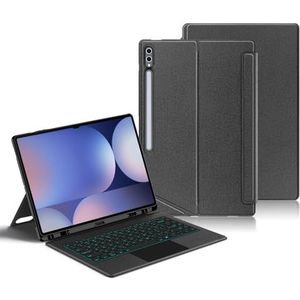 Toetsenbordhoes voor Samsung Galaxy Tab S9 Ultra 14.6'' 2023, 7-Kleuren Achtergrondverlichting, Multi-Touch Trackpad, Magnetische Afneembare Bt-Toetsenbordhoes met S-Pen-Houder