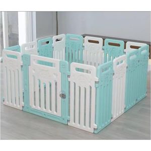 Kleine huisdierenomheining, hondenren, puppyren met deur, puppyren, draagbare puppyren met deur, hondenren en hondenren met afsluitbare deur, hondenren for honden(Green,18-piece pack)