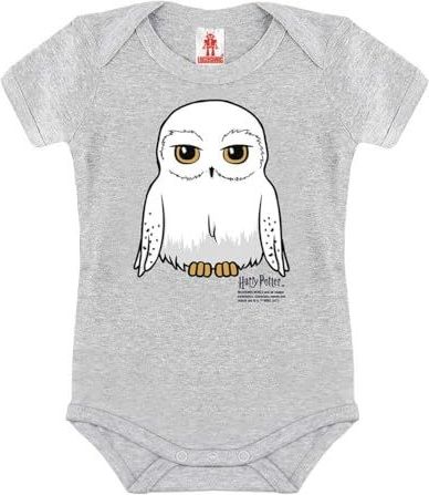 Logoshirt - Harry Potter - Rompertje - Grijs chiné - Korte Mouw