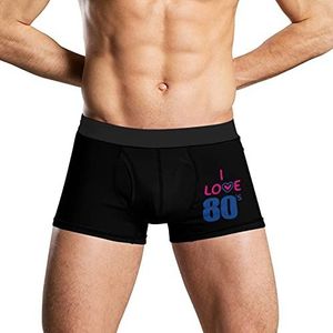 I Love The 80's Off Soft Heren Ondergoed Comfortabele Ademende Fit Boxer Slips Shorts XL