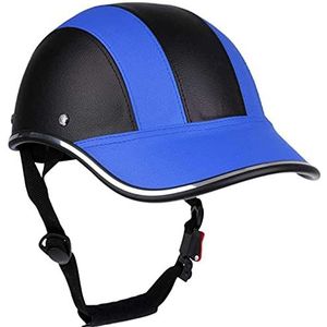 Volwassenen Motorcycle Skull Cap Halve Helm, DOT Goedgekeurde Mode Baseball Cap Open Helm voor Scooter Mannen en Vrouwen Street Cruiser Bromfiets Chopper Jet Style Helm Decoration