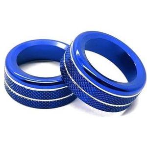 Airconditioning schakelaars Radio Volume Knop Decoratiering Voor Macan Voor Panamera 718 911(BLAUW)