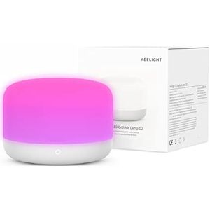 Yeelight smart home tafellamp D2, LED nachtkastje sfeerlicht, Alexa compatibele accessoires, RGB nachtlampje voor de slaapkamer, dimbaar