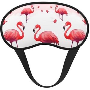 Slaapmasker voor zijslaper zijden slaapmaskers met elastische band, super zachte oogslaapschaduwhoes, mooie flamingo's verduisterende nachtblinddoek voor vrouwen mannen reizen