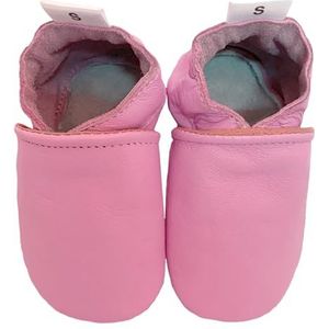 BabySteps leren babyslofjes effen Roze (Roze, EU-systeem voor schoenmaten, Baby, Dames, Numeriek (van/tot), Normaal, 16, 17)