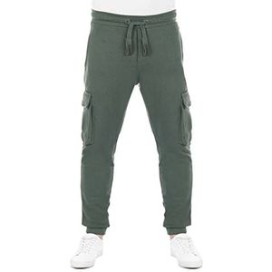 riverso RIVLars, Trainingsbroek voor heren, cargo joggingbroek, sportbroek, vrijetijdsbroek, slimfit, effen, katoen, zwart, grijs, rood, bruin, groen, blauw, S, M, L, XL, 2XL, 3XL, 4XL, 5XL, Cypress